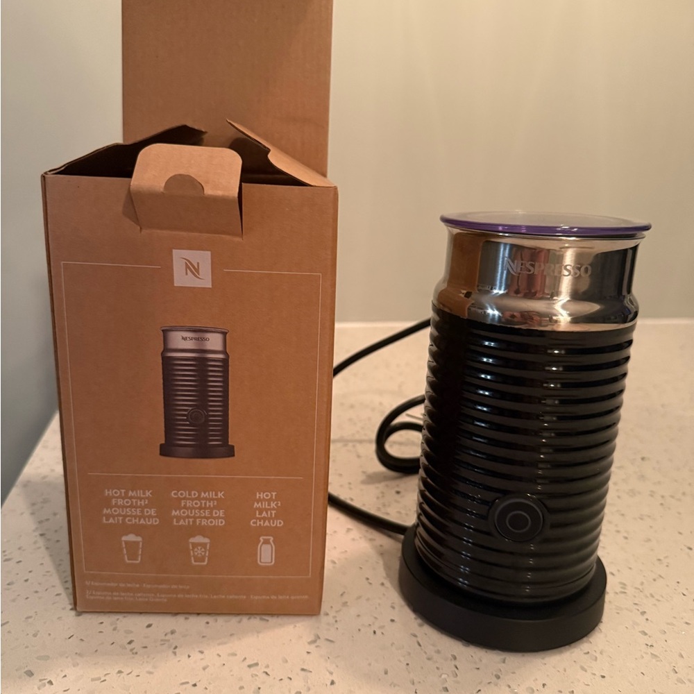 Nespresso Black and Silver Milk Frother